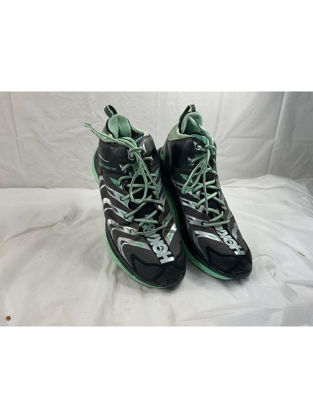 HOKA TOR SPEED 2 WP Size 9.5 athletic SHOES DARK SHADOW MINT GREEN - Picture 3 of 16